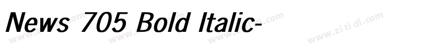 News 705 Bold Italic字体转换